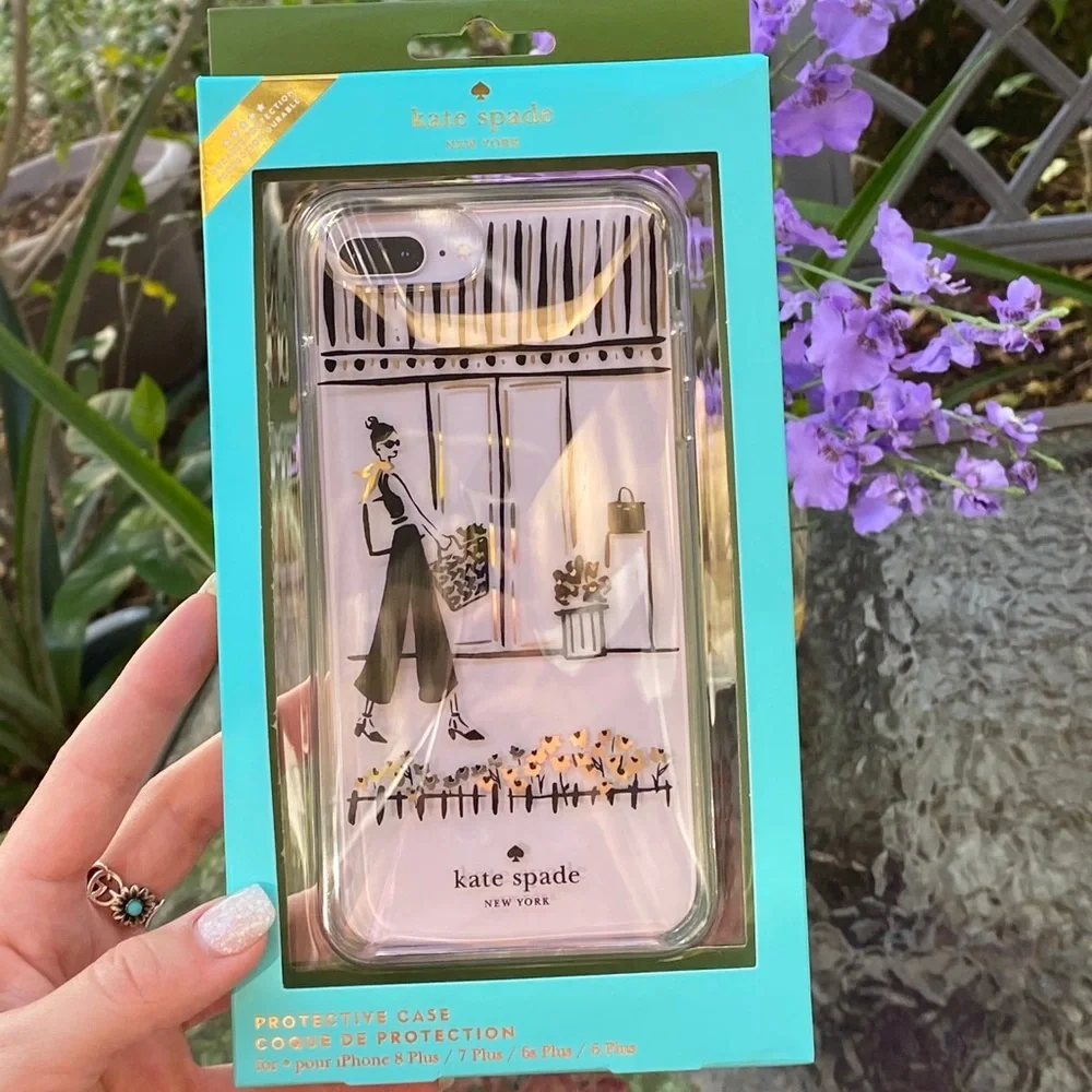 Kate Spade Black & White Market Stroll iPhone Case